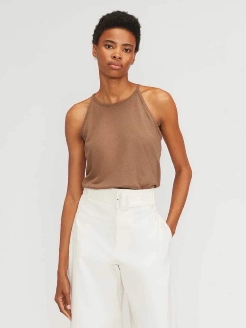 Everlane Organic Cotton/Hemp Cutaway Tank Size Small